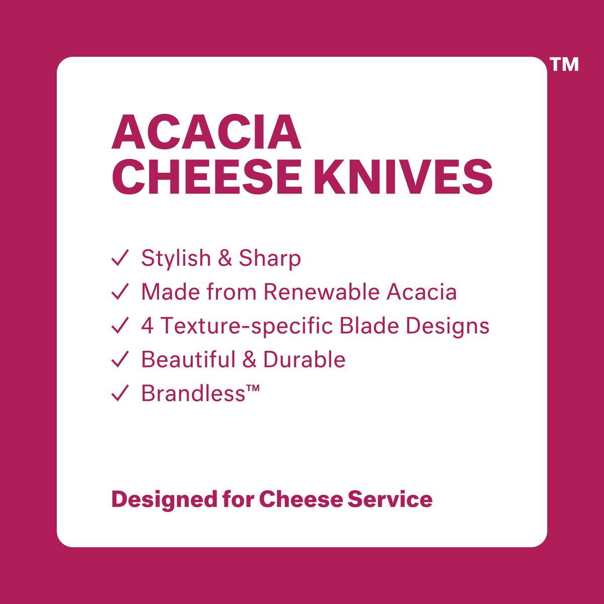 Acacia Cheese Board &amp; Knife Set