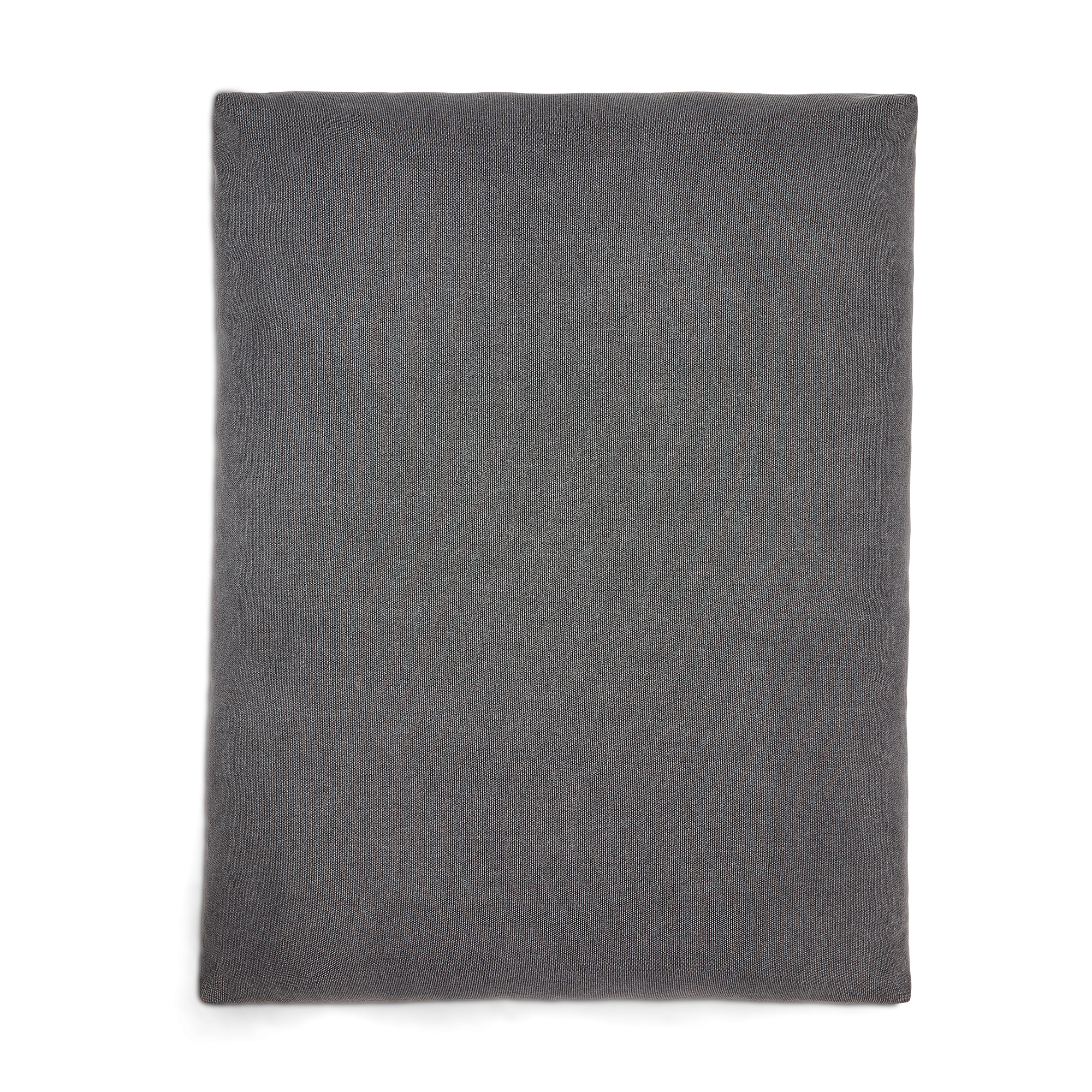 Top view, showing rectangular shape of cushion.