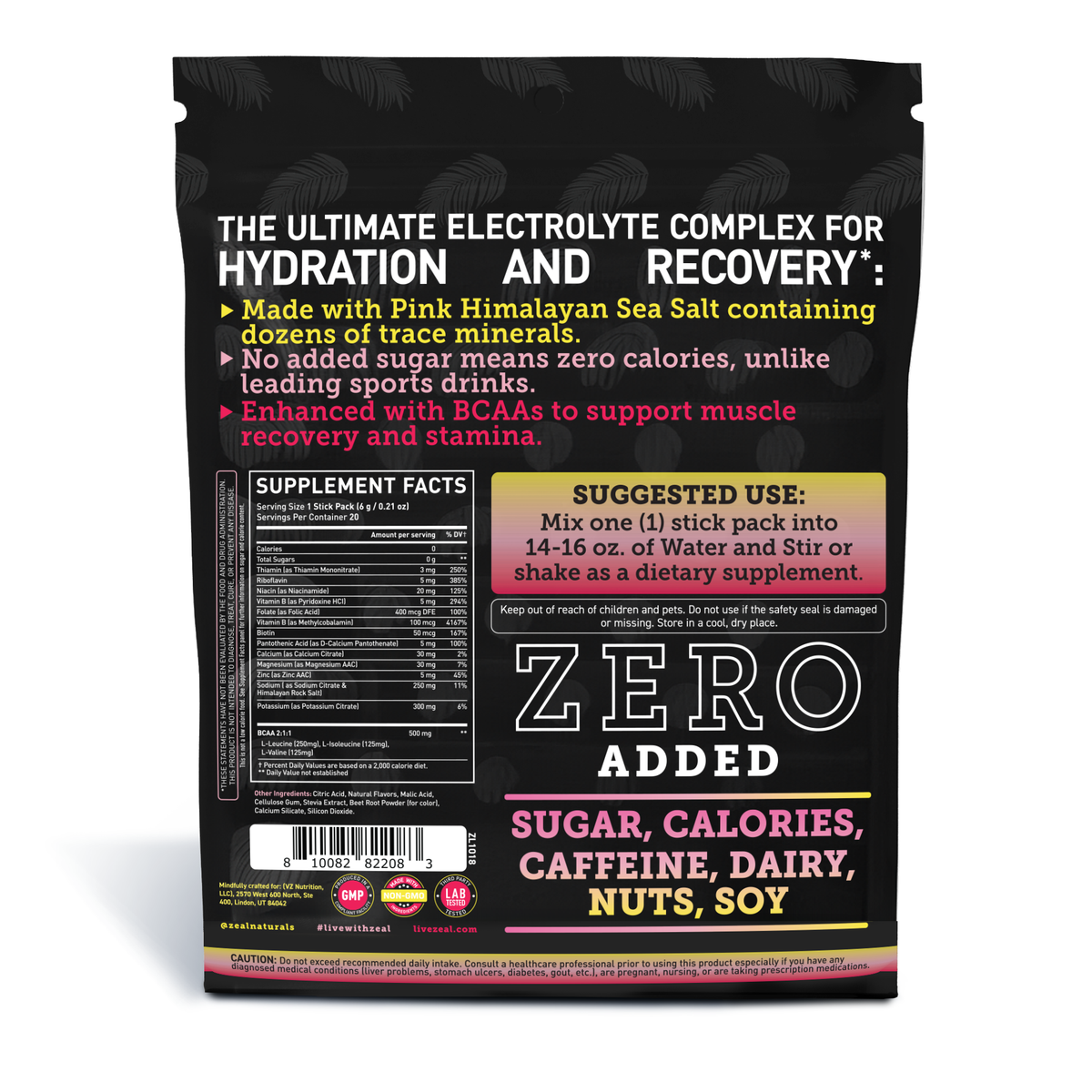 Zeal Naturals™ Electrolyte Powder Stick Packs - Pink Lemonade