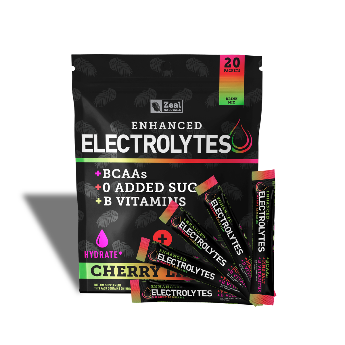 Zeal Naturals™ Electrolyte Powder Stick Packs - Cherry Limeade