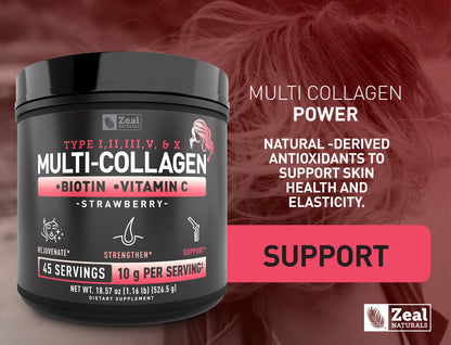 Premium Multi Collagen Peptides Powder