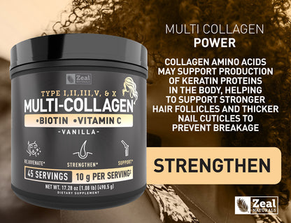 Premium Multi Collagen Peptides Powder