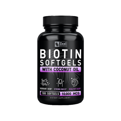 Biotin Softgels with Organic Coconut Oil