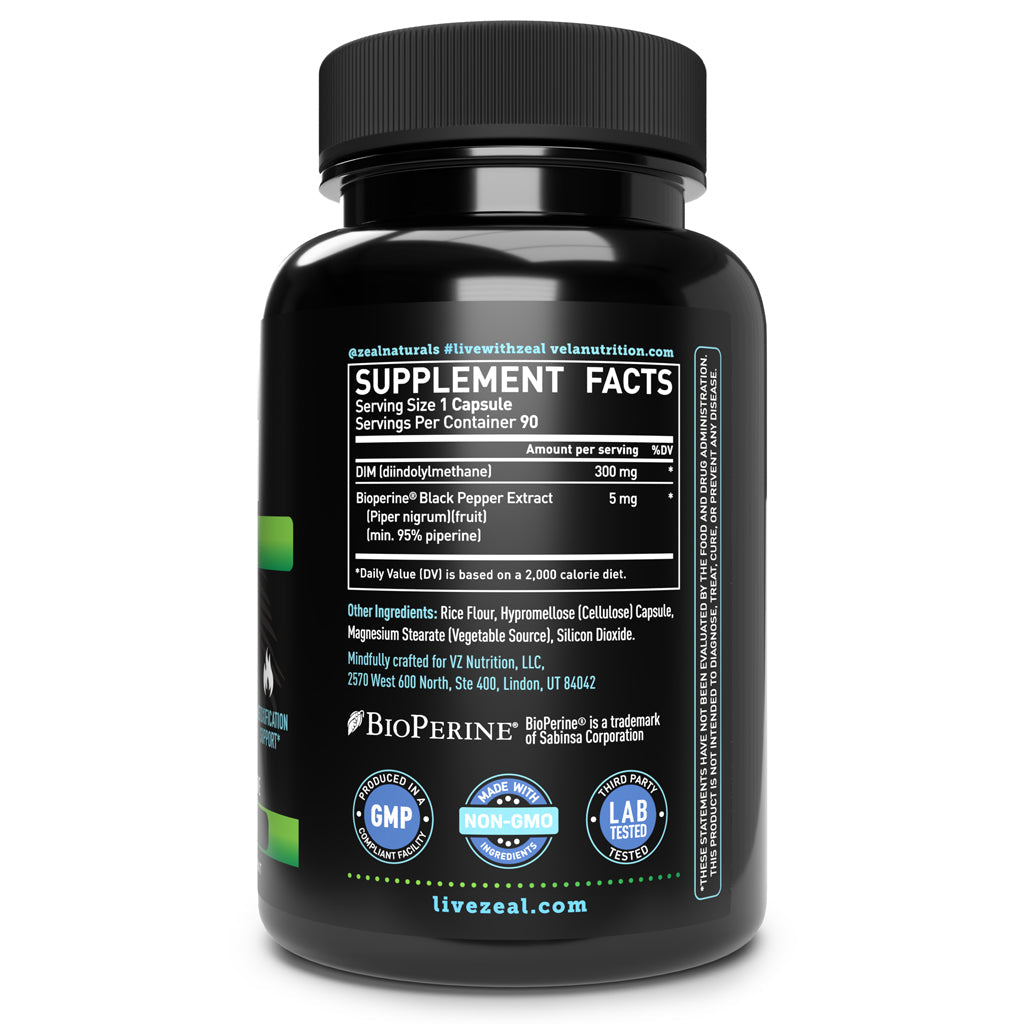 DIM (Diindolylmethane) Supplements + Bioperine®