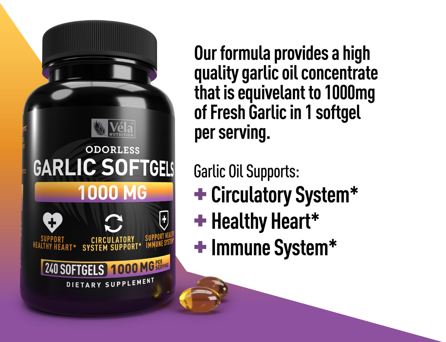 Odorless Garlic Softgels