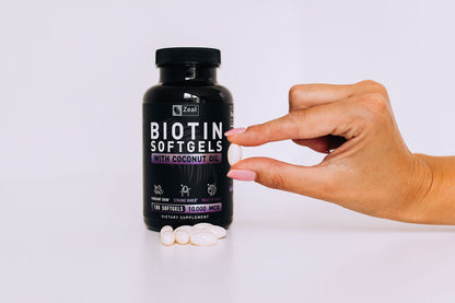 Biotin Softgels with Organic Coconut Oil