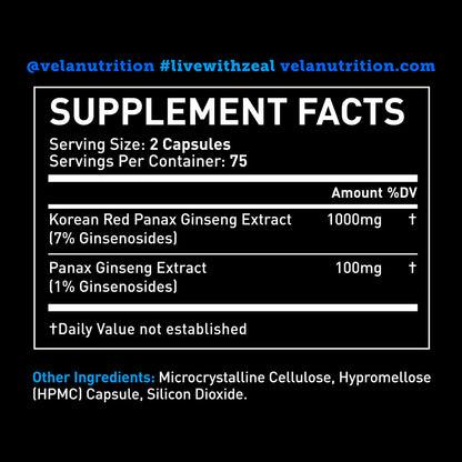 Red Korean Panax Ginseng Capsules