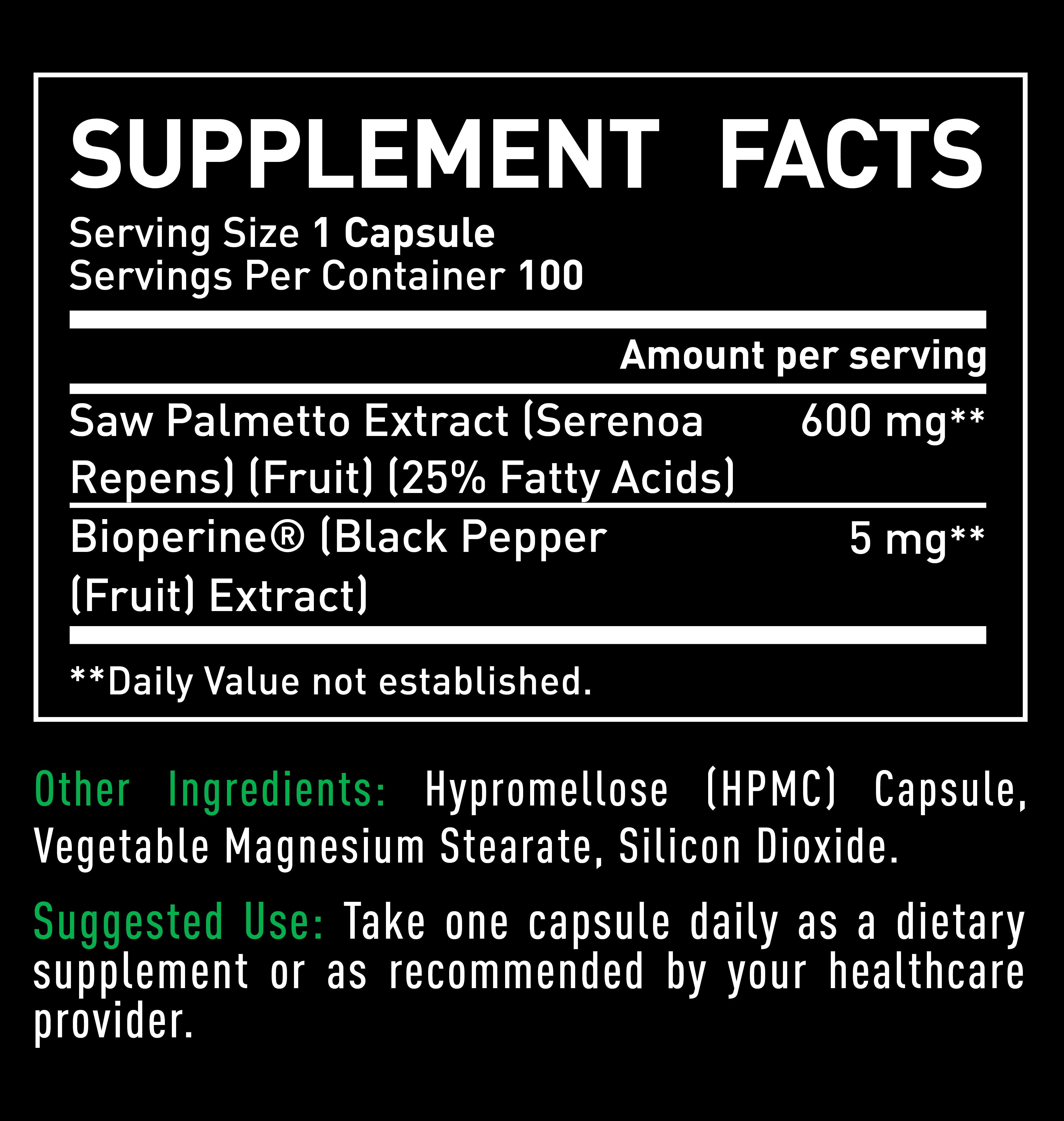 Saw Palmetto Extra Strength Capsules