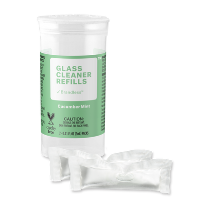 Glass Cleaner refill packet close up view