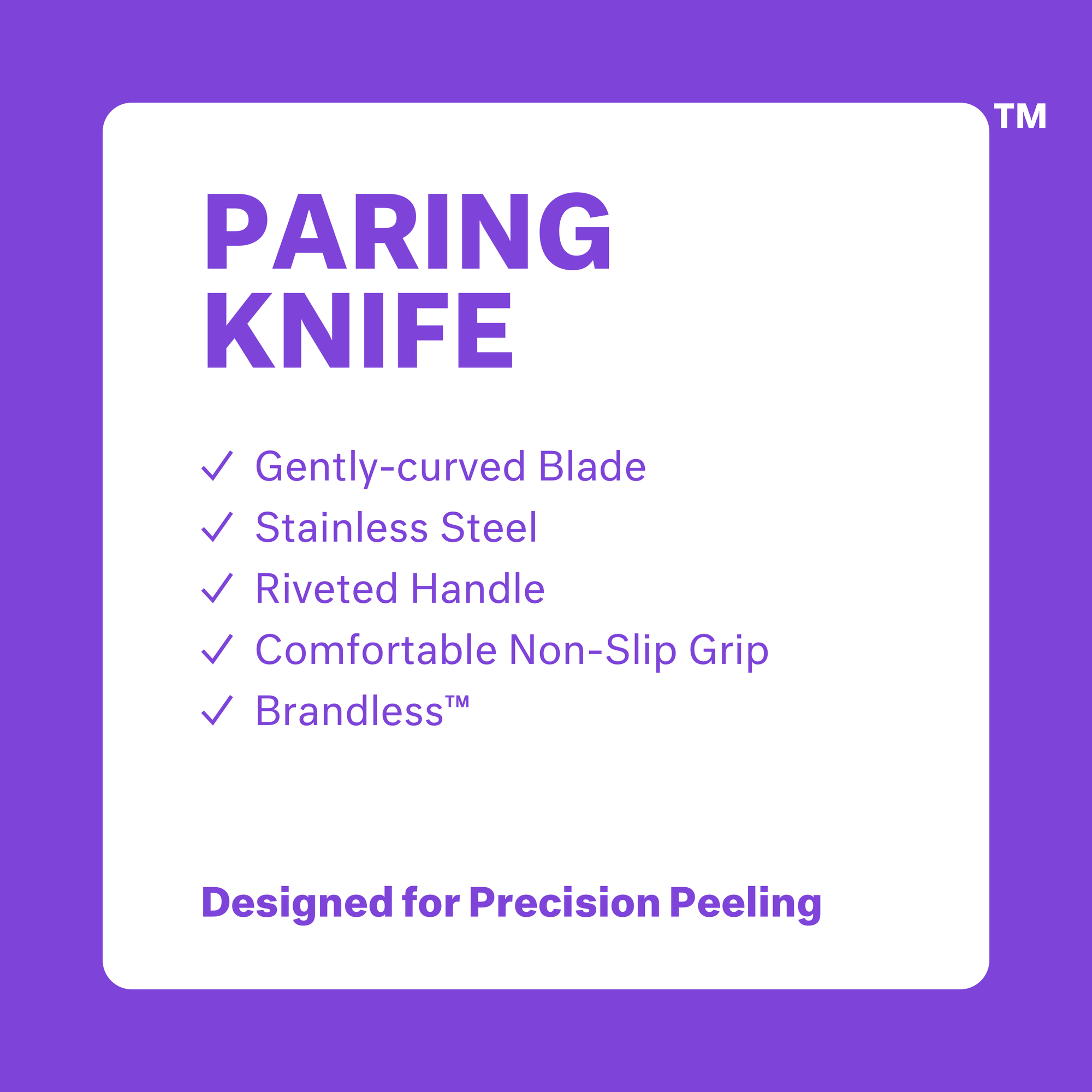 Product photo, paring knife.
